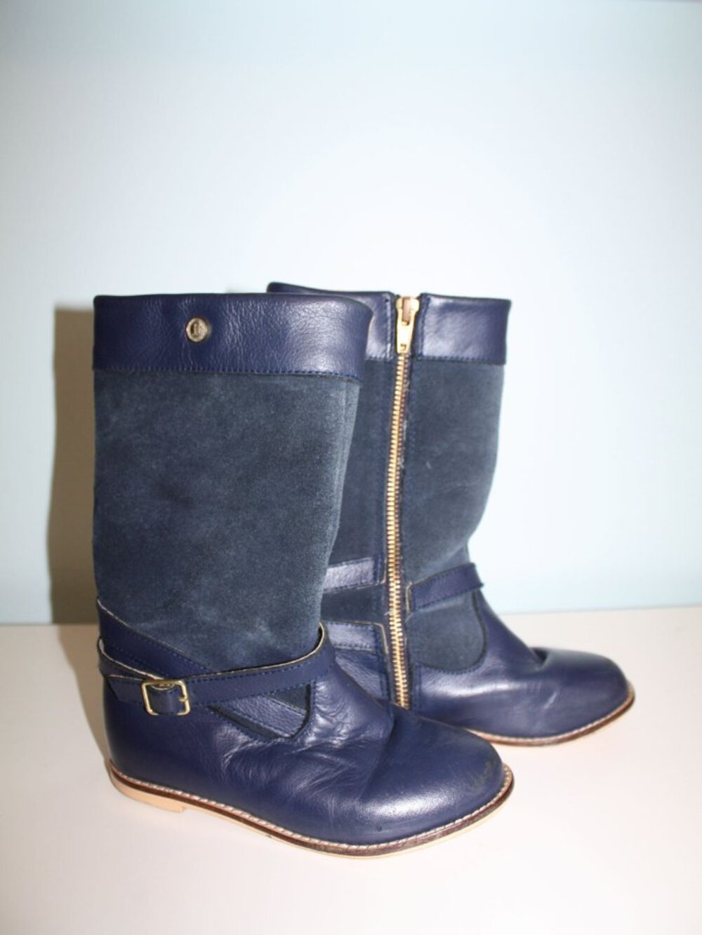 Janie and Jack THE CLASSICS SHOP BALLET BEST Blue Leather Suede Riding Boots 11